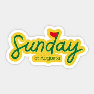 Sunday At Augusta Sticker